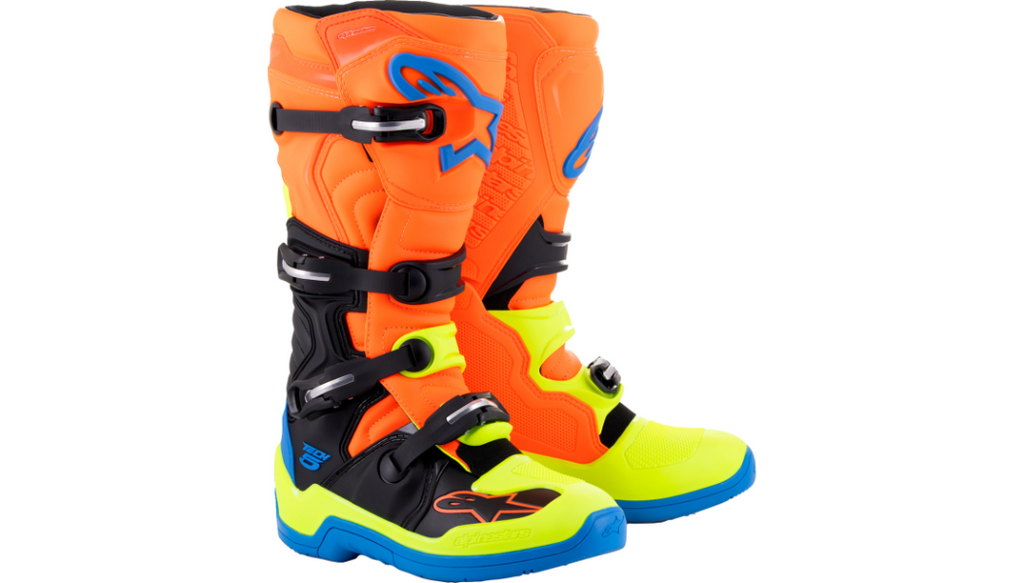 Alpinestars Tech 5 Boots motocross - Blue / Black / Fluorescent