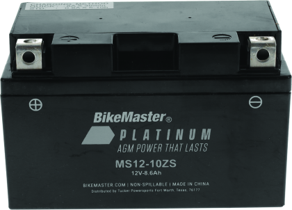 BikeMaster AGM Platinum II Battery - 12 Volt - MS12-10ZS