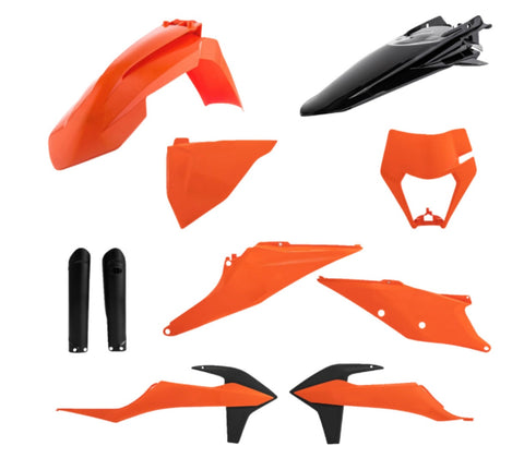Acerbis Full Body Plastic Kit for 2020-23 KTM 350/500 EXC-F - 23-KTM Orange/Black - 2791547705