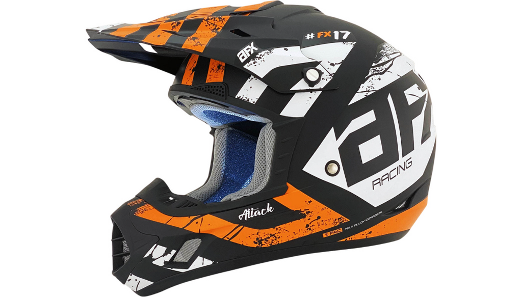 AFX FX-17 Attack Youth Helmet - Matte Black/Orange - Large AFX FX-17 Attack Youth Helmet - Matte Black/Orange - Large