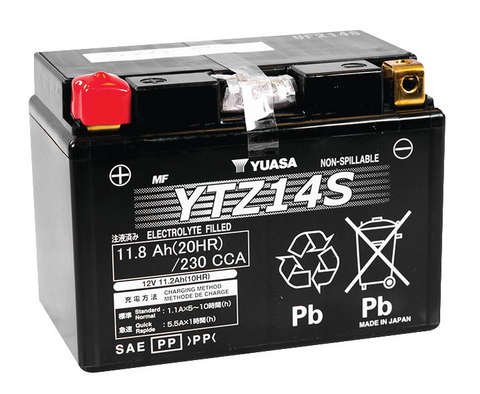 Yuasa High-Performance Maintenance-Free Batteries - YUAM72Z14 - YTZ14S