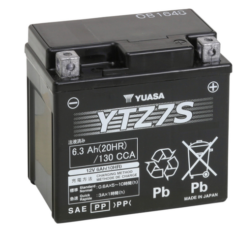 YUASA YTZ7S High Performance AGM Maintenance-Free Battery - YUAM727ZS