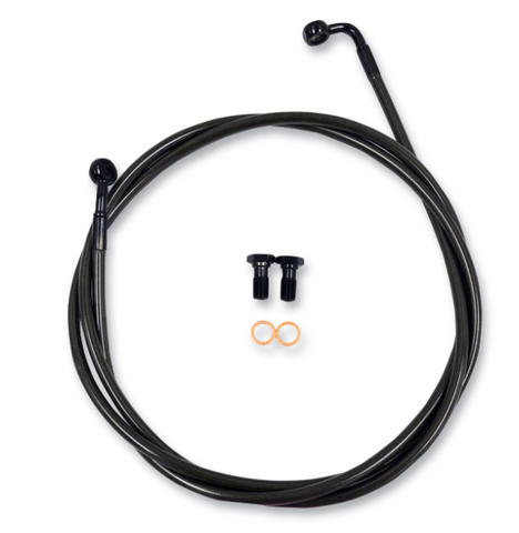 LA Choppers Midnight Braided Brake Line Kit for 15"- 17" Ape Hanger Handlebars - LA-8153B16M