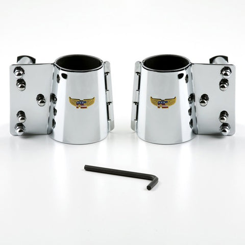 National Cycle KIT-JE - Heavy Duty Windshield Mount Kit - Tapered Forks - Chrome