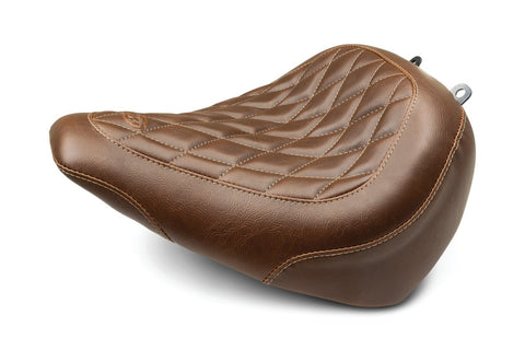 Mustang Wide Tripper Solo Seat for 2018-20 Harley Softail Breakout - Diamond/Brown - 83059
