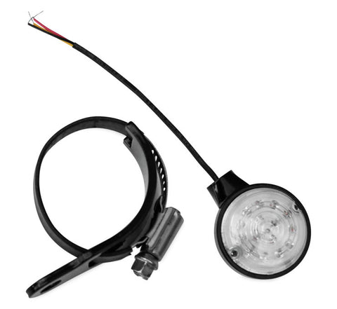 Burly Brand Fork Mounted Turn Signal - Clear Lens with Amber LED - B13-2504B
