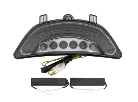 BikeMaster Integrated and Sequential Taillight for 2009-16 Yamaha VMX1700 V-Max - Smoke - TZY-328-INT-S