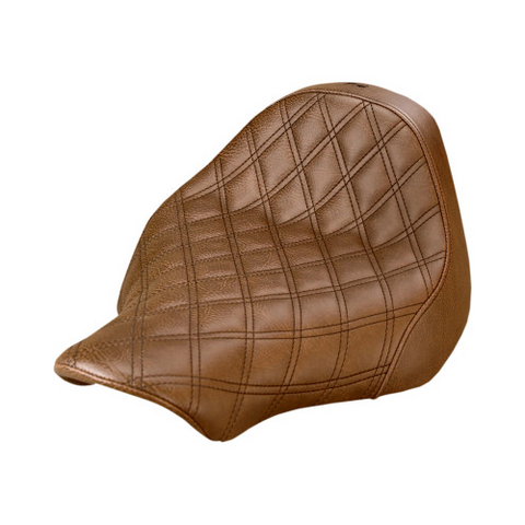 Saddlemen Renegade Solo Seat for 2013-17 Harley Softail Breakout - Brown/Lattice Stitched - 813-27-002BLS