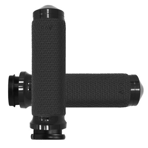Avon Memory Foam Grips for Harley Electra / Road Models - Black - MF-63-ANO-FLY
