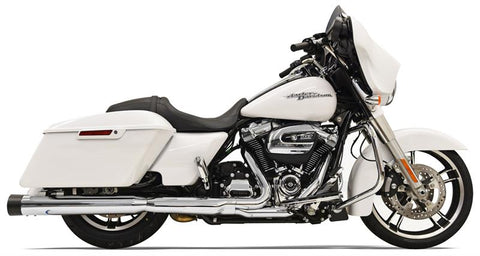 Bassani DNT Straight Can Slip-On Mufflers for 2017-22 Harley FL Touring models - Chrome - 1F72DNT5