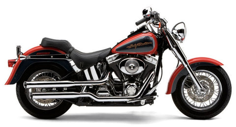 Cobra USA Slashcut Slip-On Mufflers for 2007-17 Harley Fat Boy - FLSTF - 3-inch/Chrome - 6001