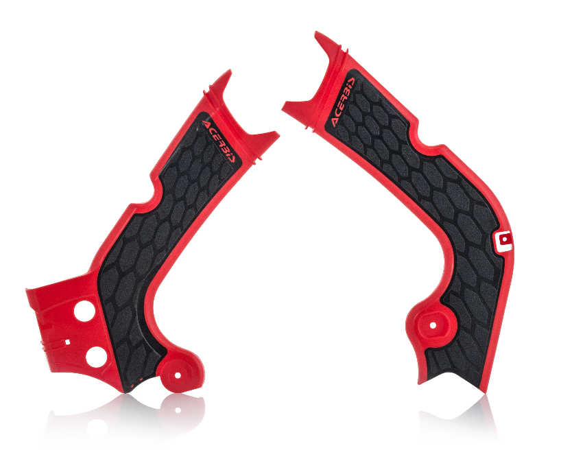 Acerbis X-Grip Frame Guards for Honda CRF models - Red/Black