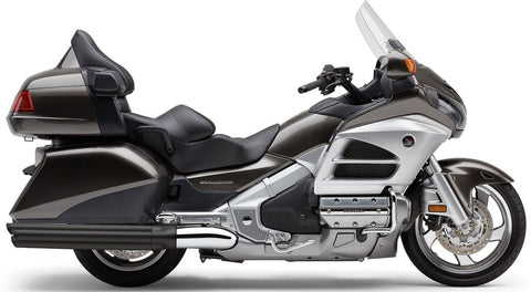 Cobra USA Six-2-Six Slip-On Mufflers for 2012-17 Honda GL1800 Gold Wing - Black - 1217B