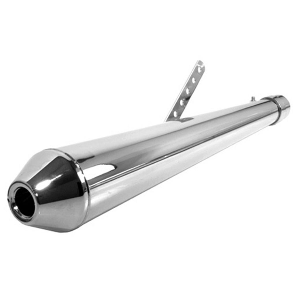 Emgo Universal Megaphone Muffler 26 inches Chrome 8084034 SVS