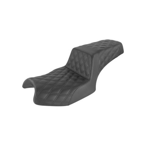 Saddlemen Step-Up 2-Up Seat for 2020-21 Indian Challenger models - Black/Lattice Stitched - I20-06-175