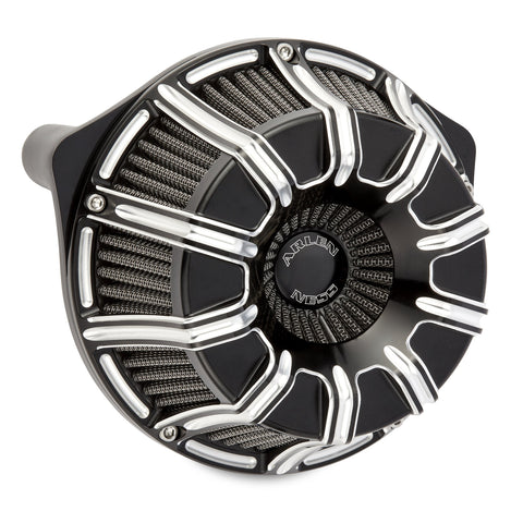 Arlen Ness Inverted Series Air Cleaner Kit for 2017-22 Harley M8 models - Black/Chrome/10-Gauge - 18-947