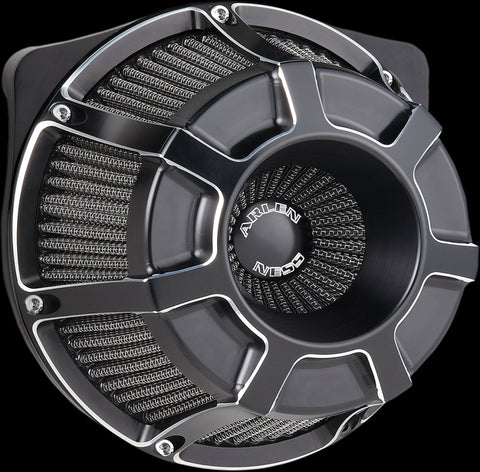 Arlen Ness Inverted Series Air Cleaner Kits for 2000-17 Harley Twin Cam - Bevelled Black - 18-935