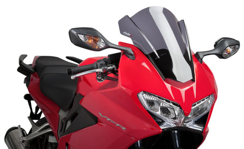 Puig Z-Racing Windscreen for 2014-17 Honda VFR800F Interceptor - Dark Smoke