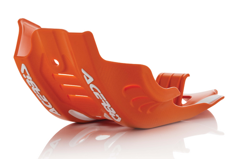 Acerbis Offroad Skid Plate for Husqvarna / KTM models - Orange/White - 2449425226