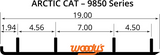 Woodys Extender Trail III Wear Bars for Arctic Cat Models - 4 Inch Carbide - EAT3-9850