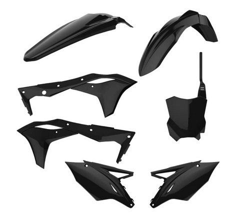 Polisport MX Complete Replica Plastics Kit for 2017-20 Kawasaki KX250F - Black - 90715