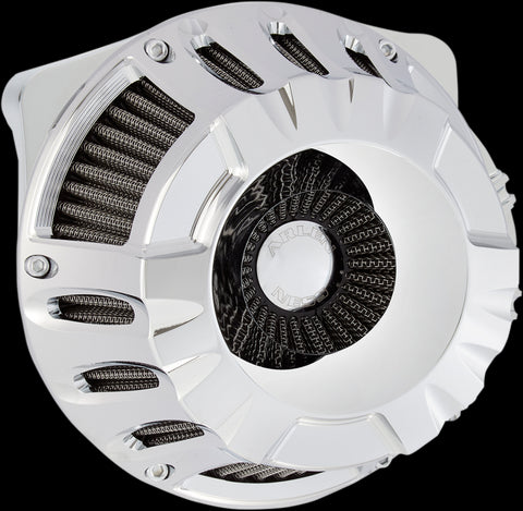 Arlen Ness Inverted Series Air Cleaner Kits for 2000-17 Harley Twin Cam - Deep Cut Chrome - 18-928
