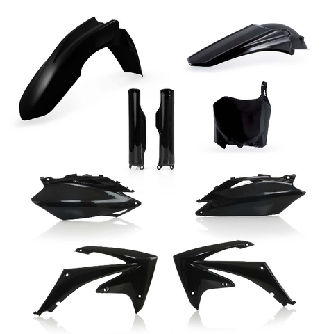 Acerbis Full Replacement Plastics Kit for 2009-10 Honda CRF 250R/450R models - Black - 2198000001