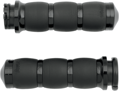 Avon Grips Velvet Air Grips for Harley Dyna / XL / V-Rod - Black - AIR-96