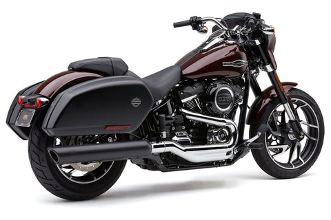 Cobra USA 909-Twins Slip-on Mufflers for 2018-20 Harley Softail Sport Glide - Black - 6520B