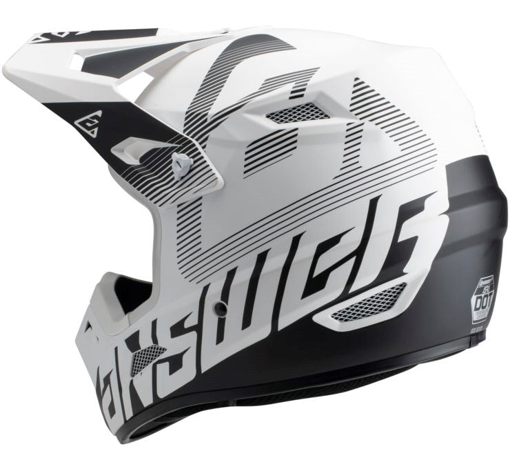 Answer Racing AR1 V2 Bold Motocross Helmet - White/Black - XX