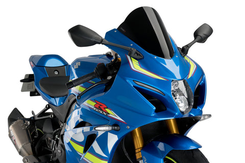Puig Z-Racing Windscreen for 2017-20 Suzuki GSX-R1000 - Black - 3631N