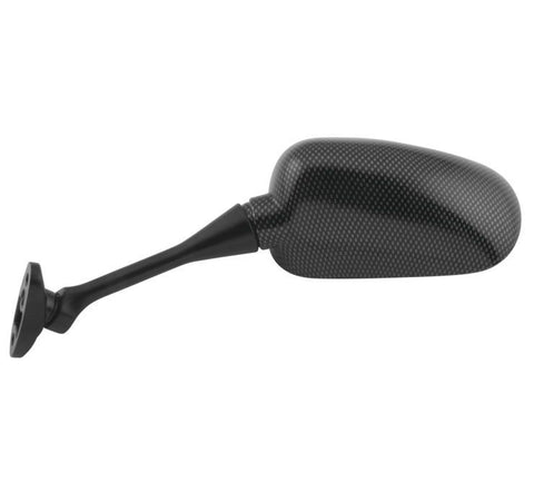 BikeMaster Replacement Left Mirror for 2003-21 Honda CBR600RR - Carbon Fiber - 600281