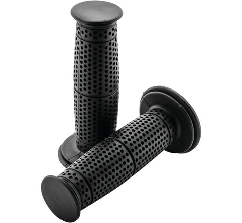 BikeMaster Grips - Brown/Punch - 7/8 Inch Bars - WLG-89-Brown