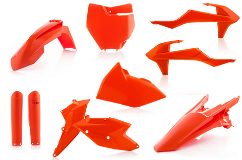 Acerbis Full Replacement Plastics Kit for 2016-18 KTM SX models - 16 Orange - 2421065226