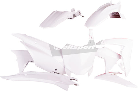 Polisport MX Complete Replica Plastics Kit for 2013-18 Honda CRF110F - White - 90538