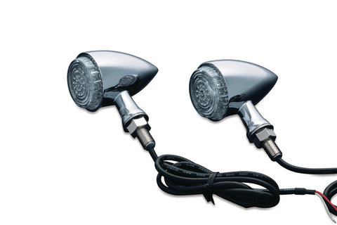Kuryakyn 2508 - Torpedo Lights - Turn Only Indicator Lights - Chrome - Front Lights