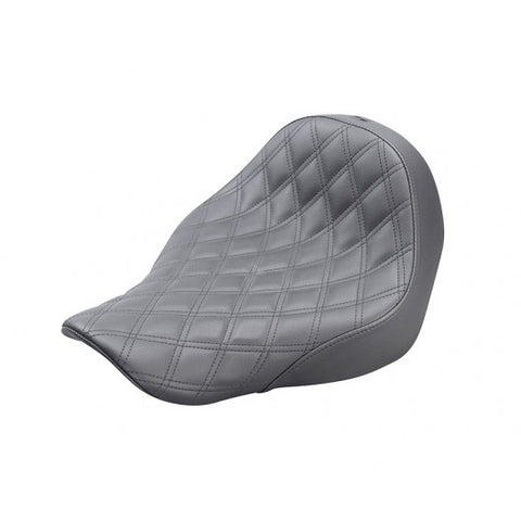 Saddlemen Renegade Solo Seat for 2018-22 Harley Softail Low Rider/Sport Glide - Black/Lattice Stitched - 818-29-002LS