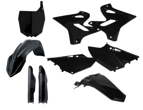 Acerbis Full Replacement Plastics Kit for 2015-21 Yamaha YZ125/250 & WR125/250 - Black - 2402960001