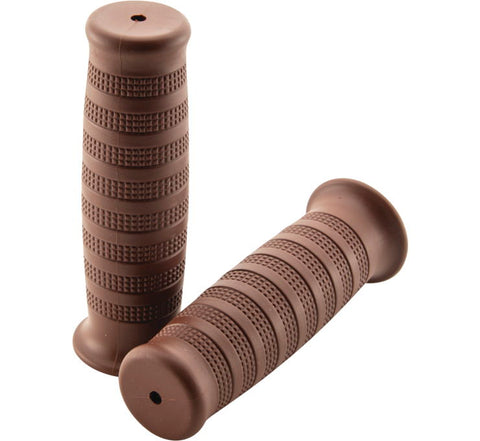 BikeMaster Grips - Brown/Wicker - 7/8 Inch Bars - WLG-221-Brown