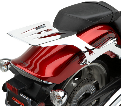 Cobra USA Solo Luggage Rack for 2008-16 Yamaha XV1900C Raider - Chrome - 02-4265