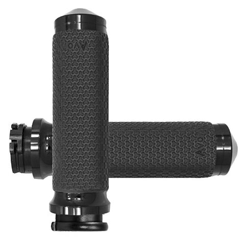 Avon Memory Foam Grips for Harley Dyna / Electra Models - Black - MF-63-ANO