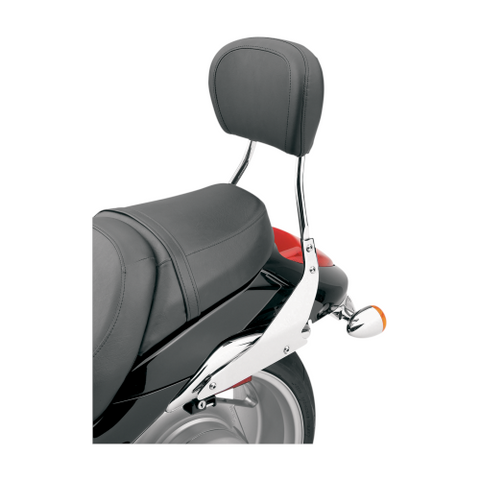 Cobra USA Round Sissy Bar with Pad for 2006-14 Suzuki VZR1800 - Chrome - 02-7845