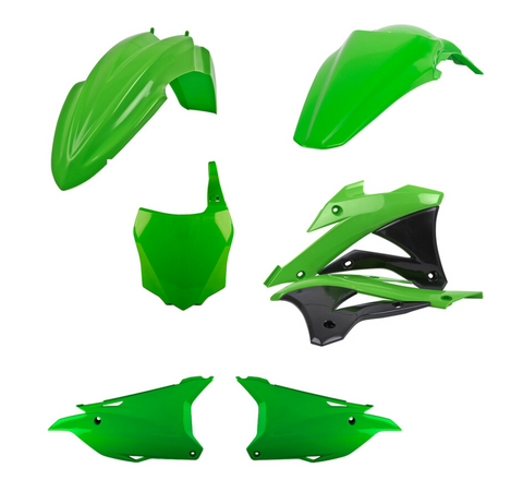 Polisport MX Complete Replica Plastics Kit for 2014-22 Kawasaki KX85 / KX100 / KX112 - Green - 90922