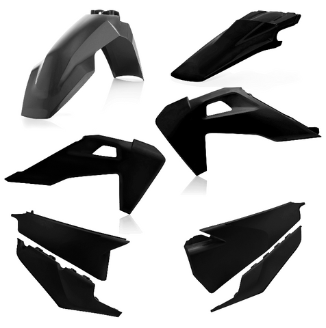 Acerbis Standard Replacment Plastics Kit for 2019-21 Husqvarna models - Black - 2726560001