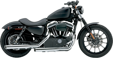 Cobra USA Slip-On Muffler with Tips for 2004-13 Harley XL Models - Chrome - 6030