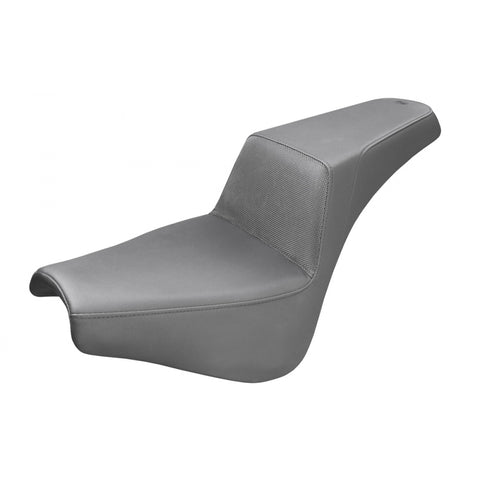 Saddlemen Step-Up 2-Up Seat for 2018-22 Harley Softail Street Bob/Standard - Black/Gripper - 818-30-174