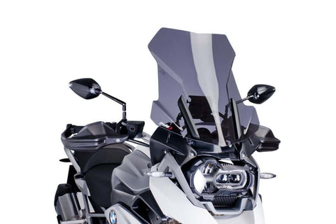 Puig Touring Windscreen for 2013-18 BMW R1200GS/Adventure - Dark Smoke - 6486F