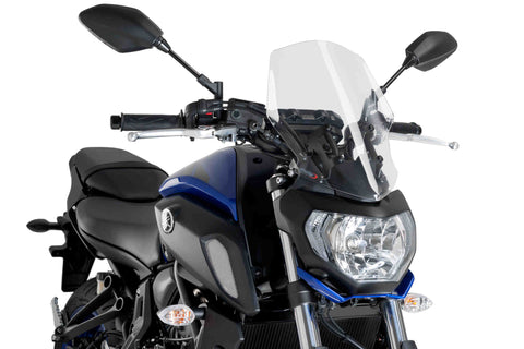 Puig New Generation Touring Windscreen for Yamaha MT-07 - Clear - 9667W