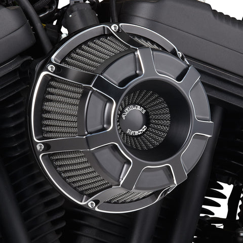 Arlen Ness Inverted Series Air Cleaner Kits for 2008-17 Harley Touring FBW - Bevelled Black - 18-933