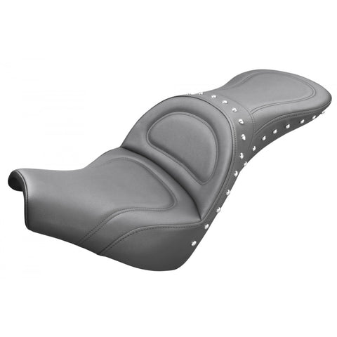 Saddlemen Explorer Special 2-Up Seat for 2018-22 Harley Softail Street Bob/Standard - Black/Studded - 818-30-039